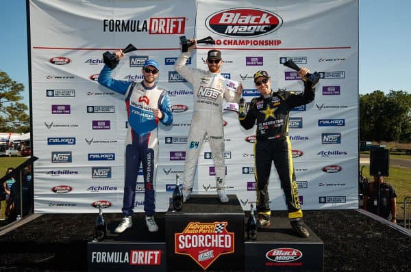 Chris Forsberg podium win celebration